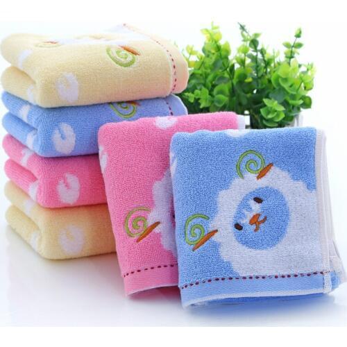 3Pcs*Lot Carton sheep Soft 100% Cotton Face Towels Top Quality Quick-drying Hand Towels Salon Towels High Quality Home Textile