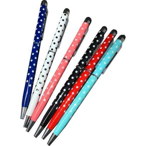 40pcs kawaii ballpoint pen metal dot stylus touch pen cute school office writing supplies fashion girls gift korean stationery