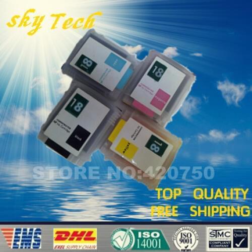 4PK Empty Refillable Ink cartridge suit for HP18 HP-18 suit for HP K5300 K5400dn K5400dtn L7380 L7580 k8600 , with ARC chip