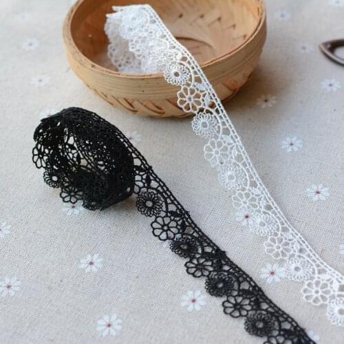 5 Yards Beautiful Lace Craft Sewing Supplies Water Soluble Embroidery Flowers Green Red Champagne Lace Trim