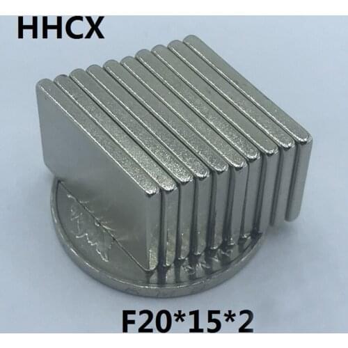 50pcs/lot magnet 20x15x2 N35 Strong Square NdFeB Rare Earth Magnet 20*15*2 Neodymium Magnets 20 x 15 x 2 for motor