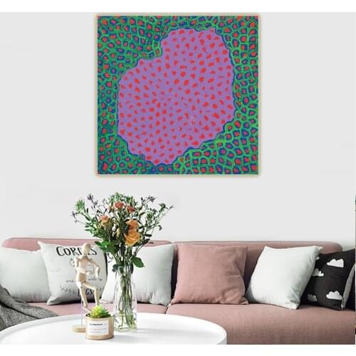 Citon Yayoi Kusama《An Island, 1955》Canvas Art Oil Painting Famous Artwork Poster Picture Wall Background Decor Home Decoration