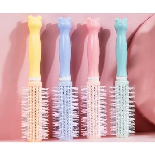 Curling Hair Comb Cartoon Massage Anti-Static Curly Hair Products Salon Styling Tools Barber Accessories Round Barrel Combs
