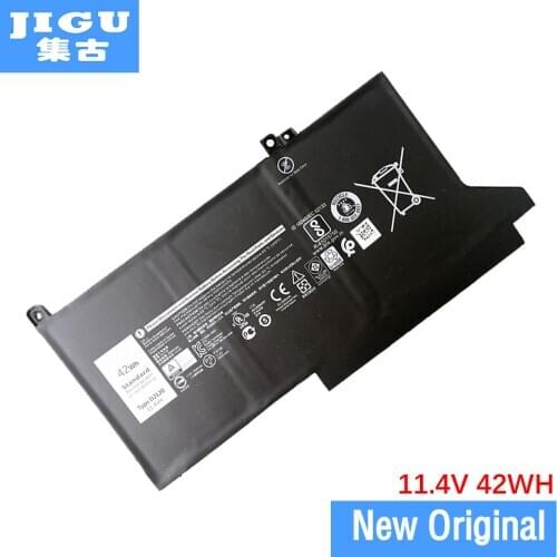 JIGU 11.4V 42WH For DELL DJ1JO PGFX4 Original Laptop Battery For Latitude 12 7000 7280 7480
