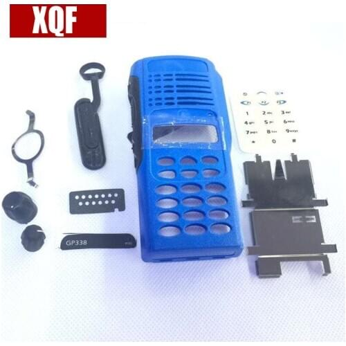 XQF Blue Complete Radio Service Parts Front Case Housing Cover Refurb Kit for Motorola GP338 GP380 PTX760 two way radio