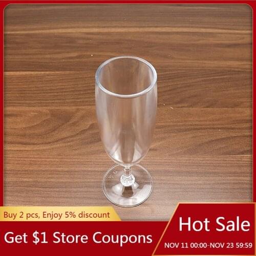 KTV PC Material Goblet Family High Champagne Glass Transparent Plastic Wine Glass For The Restaurant party special Cup