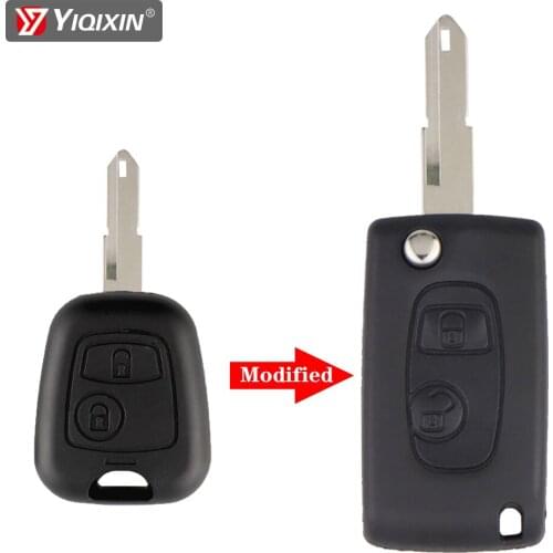 YIQIXIN Modifications 2 Button Remote Car Key Case Shell For Citroen C1 C2 C3 Saxo Xsara Picasso Berlingo For Peugeot 107 206