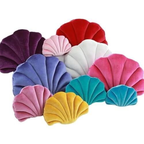 Sea Beach Scallop Shell Sofa Bed Cushion Decoration Luxury Shell Stuffed Cushion For Bedroom Living Room SDF-SHIP