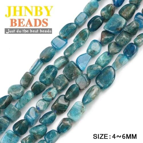 JHNBY Blue apatite carnelian Irregular Gravel Natural Stone Loose beads for Jewelry bracelet making DIY Accessories Wholesale