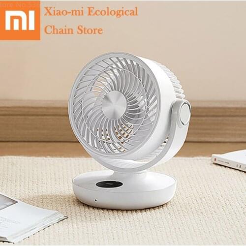 Xiaomi Portable Circulating Fan White Summer Silent Wireless Desk Fan LED Intelligent Digital Display Smart Timing Electric Fan