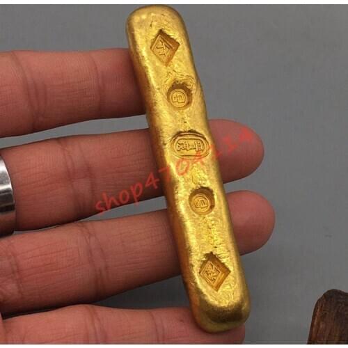 Gilded gold ingot, barefoot gold, Lichang gold shop gold bar small gold ingot, exquisite handicraft, collection