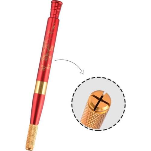 Transparent Microblading Pen Manual 3D Eyebrow Tattoo Machine Tebori Permanent Makeup Lip Tattoo Manual Pen Needle Blade