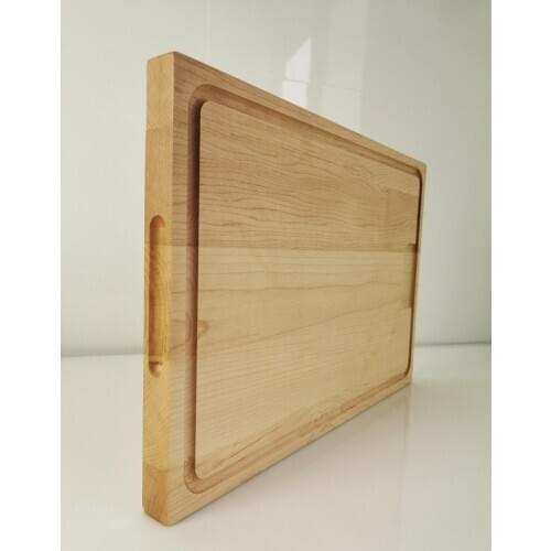 Organic Maple Wood Cutting Board with Juice Groove - Best Kitchen Chopping Board for Meat (Butcher Block) Cheese and Vegetables