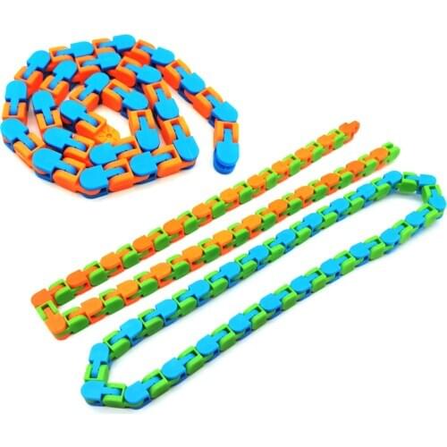 Multicolor Wacky Tracks Snap And Click Fidget Toys Kids Adults Autism Snake Puzzles Classic Decompression Fidget Sensory Toy