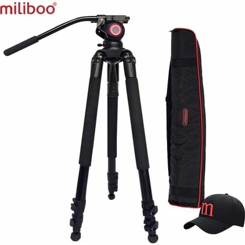Miliboo MTT701 Professional Video Tripod Aluminum Camcorder Heavy Duty Damping Bird Tripod for DSLR Camera 3 Section
