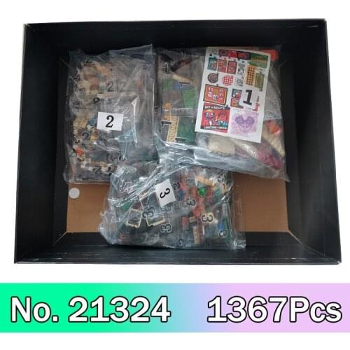 New Building Blocks 1367PCS Ideas 123 Movie Series Sesamed Street House Bricks City Streetview Figures Model Toys Kid Gift 21324