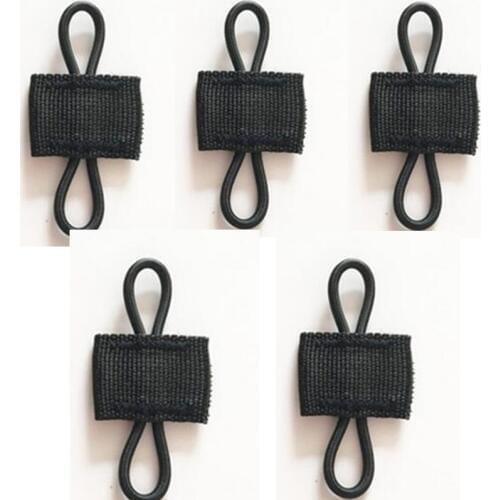 Tactical Elastic Molle Ribbon Buckle Binding Retainer For PTT Antenna Stick BK/CB/RG/MC-5pcs/lo