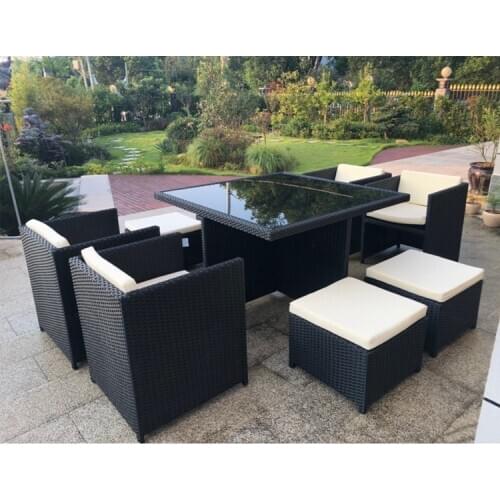 Freeshipping Outdoor PE Rattan Table and Chairs Sets Furniture