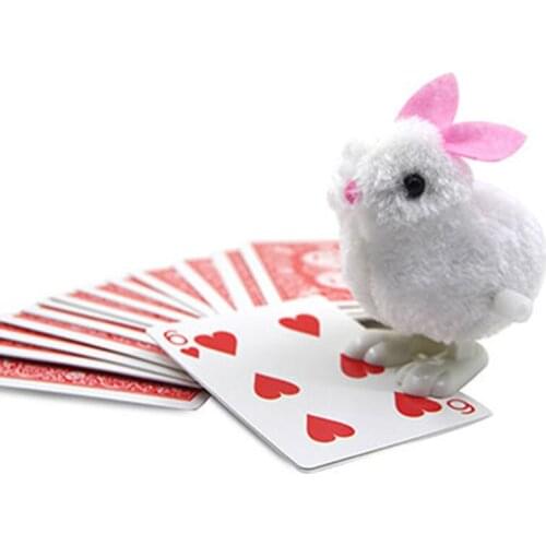 Smart Rabbit Magic Tricks Rabbit Jumps To The Chosen Card Magia Magician Close Up Illusion Gimmick Props Comedy Classic Toy