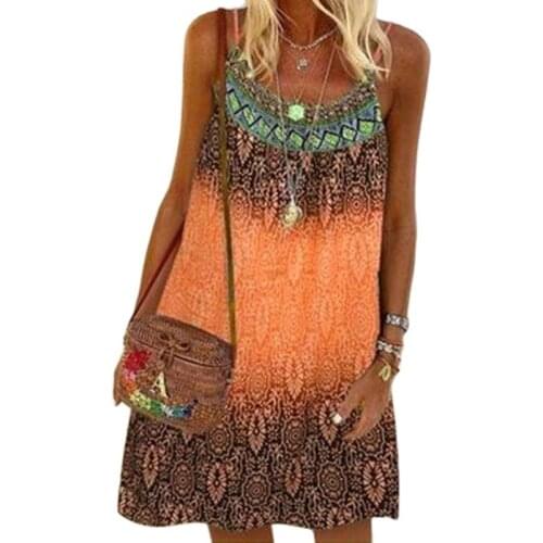 4XL 5XL Large Size Female Fashion Casual Sling Sleeveless O-Neck Cotton Splice Printing Ethnic Style Mini Dress Summer 2021 New