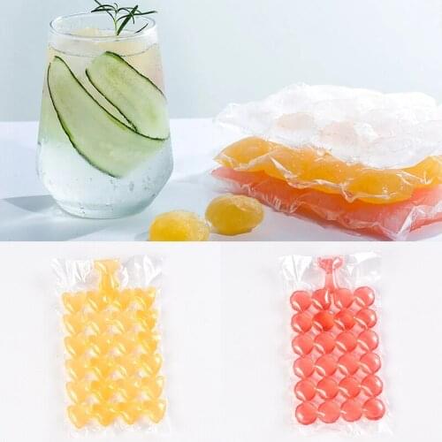 10PCS Disposable Self-seal Freezing Maker Ice Pack Cooler Cold Bag For Cocktail Drink，Ice Cube Mold，drink Kitchen Accessories
