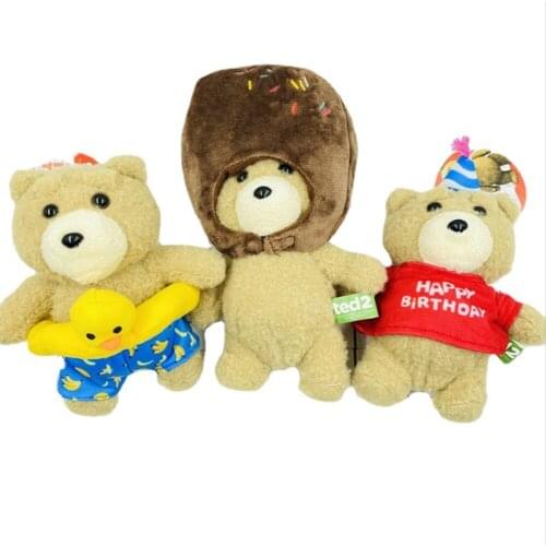 10/Lot 3 Styles Teddy Bear 12CM Figure Plush Doll Toy