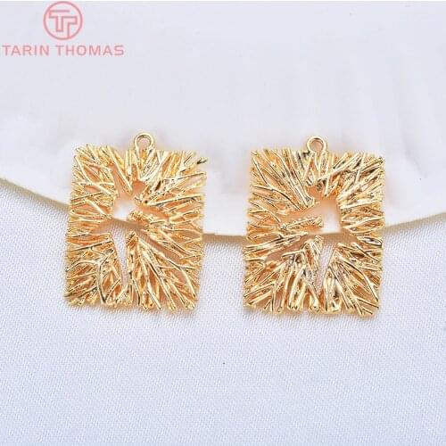 158) 6PCS 17x22MM 24K Gold Color Plated Hollow Dancer Pendants Charms High Quality DIY Jewelry Making Findings Accessories
