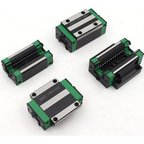 4 Pcs HGH15CA /HGW15CC /HGH20CA/HGW20CC Linear Block Bearing For Rails CNC Black green / Red green