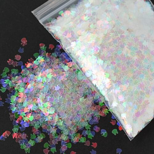 50g/Bag Nail Art Sequins Decorations Glitter Laser AB Color Various-Shapes Coloful Flakes Shiny Mermaid Sparkly Paillette Ta#036