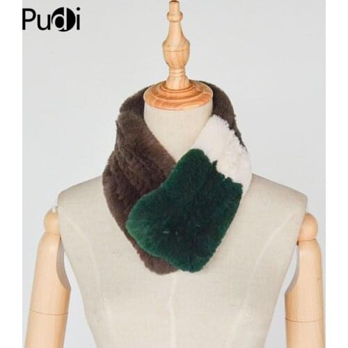 Aorice Women Real REX Rabbit Fur Winter Warm Scarf Ring 2020 Brand New Genuine Rabbit Fur Scarves Rings SF857