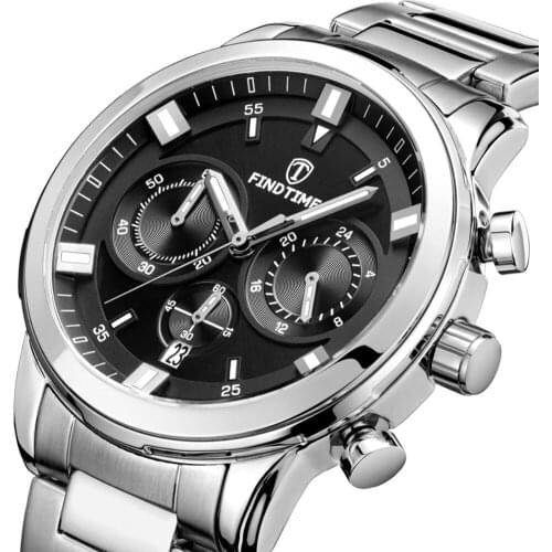 Men watch sport quartz relogio masculino 2018 male watches Silver mens watches Military Casual Chronograph wristwatch clock time