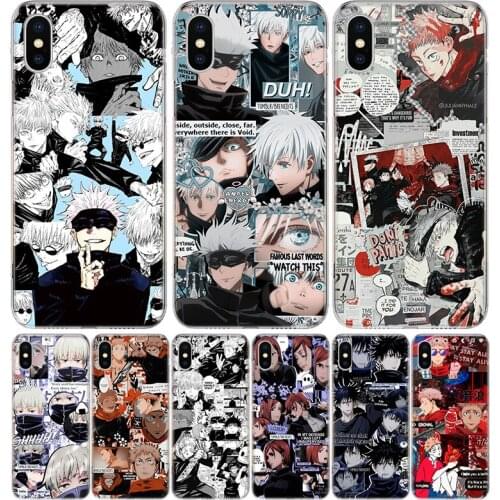 Jujutsu Kaisen Anime Gojo Satoru Cover Phone Case For Iphone 12 11 Pro 7 6 X 8 6S Plus XS MAX + XR 5S SE 10 9 Art TPU Coque Capa