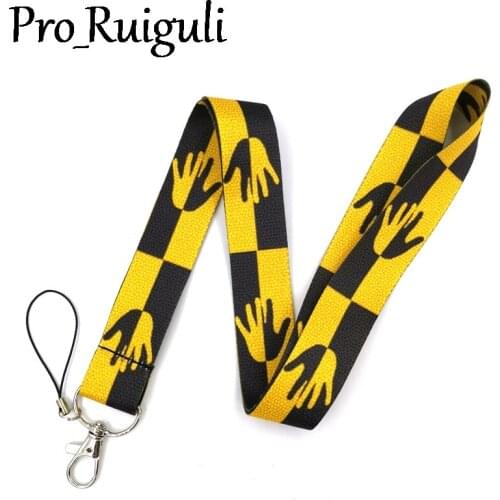 Human organ hand Keychain Lanyards Id Badge Holder ID Card Pass Gym Mobile Phone Badge Holder Key Strap webbings ribbons