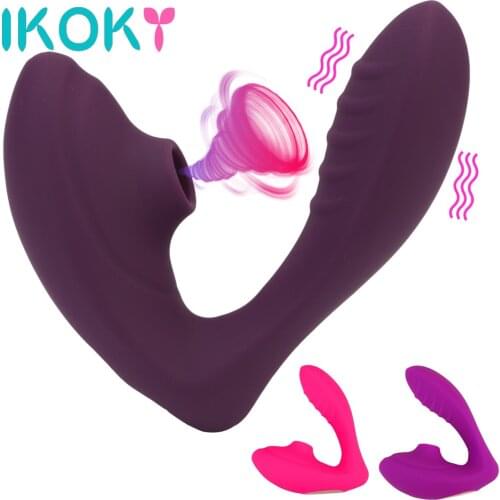IKOKY G Spot Vagina Stimulation Clitoris Nipple Sucker Female Masturbator Multifunction Sucking Vibrator Sex Toys For Woman