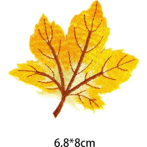 Maple Leaf Plant Iron On Patch Embroidered Clothes Patch For Clothing Clothes Stickers