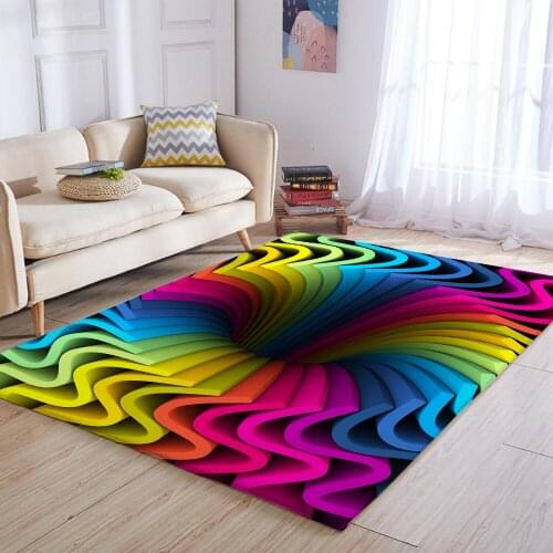 Area Rugs 3D Print Swirl Carpet for Living Room Bedroom Door Mat Kitchen Bathroom Mat Carpet Room Decoration Teenager