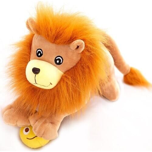 Creative cute simulation lying model cute lion doll plush toy doll to send girls birthday gifts factory wholesale