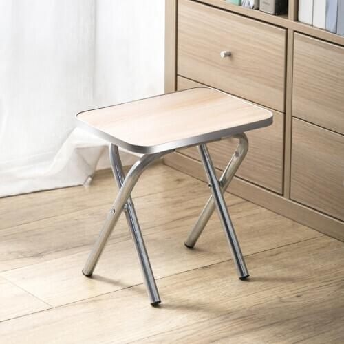 Metal Folding Stool Portable Fishing Chair Household Shoe Changing Stool Outdoor Non-Slip Bench