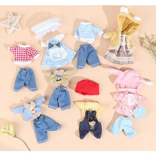 1:8 Dollhouse Mini Doll Clothes Skirt Suit Children DIY Dolls Dress Girls Gift
