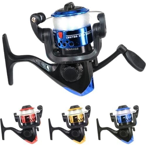 3 Bearing Balls Mini High Speed Spinning Fishing Reel with 60m Transparent Line