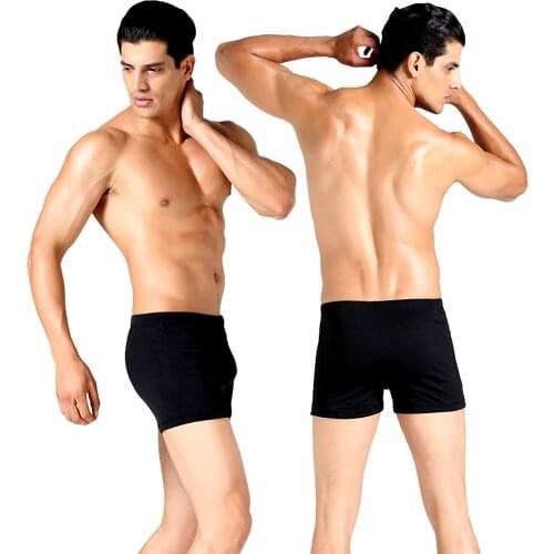 2021 Mens Swimming Trunks Beach Surfing Swimwear Shorts Boxer Male Swim Pool Swimsuit Bathing Pants Suit Classic Style Black