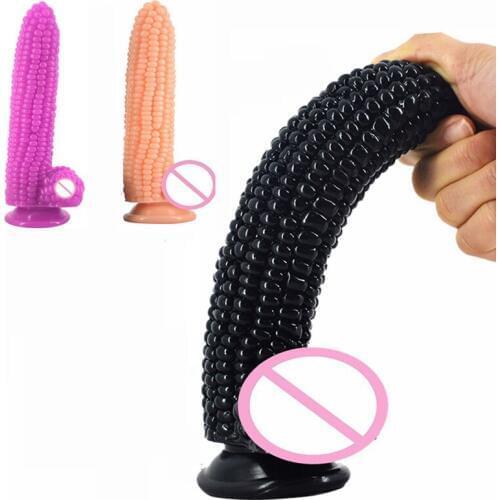 G-Spot Soft Big Dildo Corn Anal Plug Dildo With Suction Cup Vaginal Masturbation Products Adult Games Sex Toys Fos For Women Gay