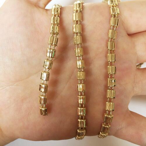 New 1 Yard Golden Square Flat Back Chain Sewing Lace Trims Crafts Wedding DIY DSP18