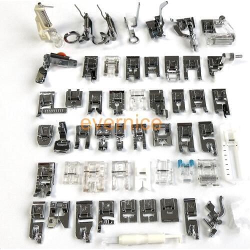 52 Pcs Foot Feet + Plastic Box For Pfaff 130 1371P 139 204 205 206 207 208 209