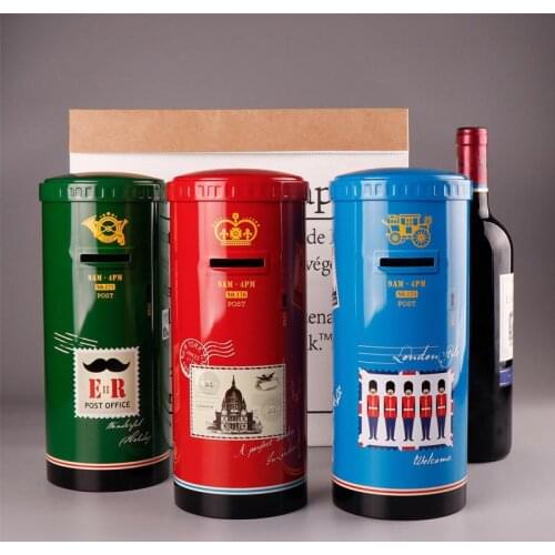 Extra Large Postbox Gift Piggy Bank Children Creative Horse Mouth Iron Piggy Bank Desktop money box Gifts for Childre