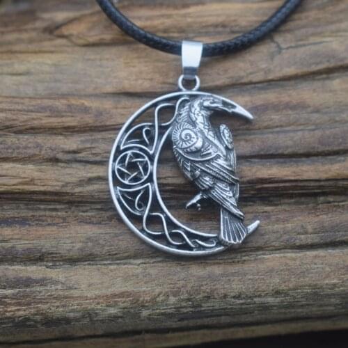 12pcs viking celtics Moon raven necklace