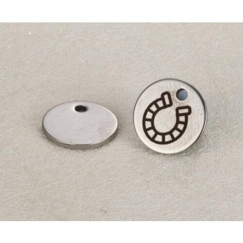 20pcs/lot 10mm Stainless Steel Horse Shoes Charms For Diy Jewellery Making