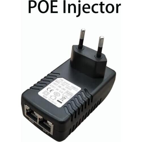 Surveillance CCTV Security 48V 0.5A 24W POE Wall Plug POE Injector Ethernet Adapter IP Camera Phone Power Supply EU Plug