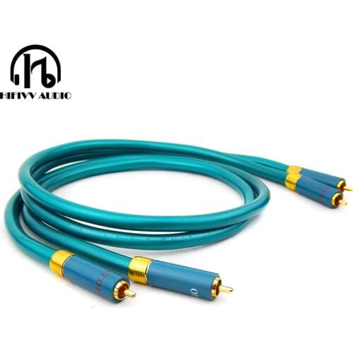 Hifi 8N OFC Ortofon RCA Cable Hi-end of CD TV Amplifier Interconnect 2RCA to 2RCA Male Audio Cable