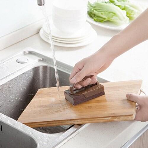 Cleaning Brush Sponge Rub Metal Rust Remover Magic Brush Kitchen Supplies for Pot Gas Stove Strong Decontamination Double Sided